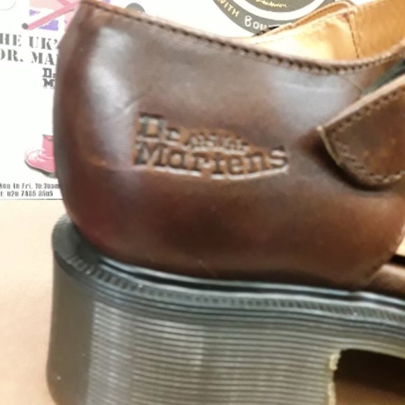 *90s VINTAGE DR MARTENS* Chunky Sole, Mary Jane Style, Brown, W8 - Picture 3 of 5